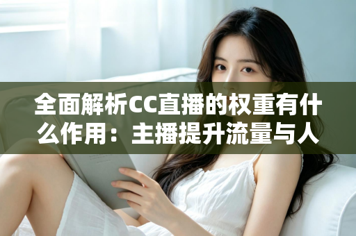 全面解析CC直播的权重有什么作用：主播提升流量与人气的核心秘诀