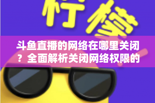 斗鱼直播的网络在哪里关闭？全面解析关闭网络权限的详细步骤与实用技巧