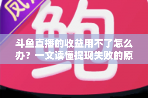 斗鱼直播的收益用不了怎么办？一文读懂提现失败的原因与实用解决攻略