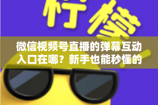 微信视频号直播的弹幕互动入口在哪?新手也能秒懂的直播间互动全攻略 微信视频号直播的弹幕互动入口在哪?新手也能秒懂的直播间互动全攻略