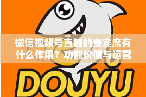 微信视频号直播的贵宾席有什么作用？功能价值与运营技巧全解析