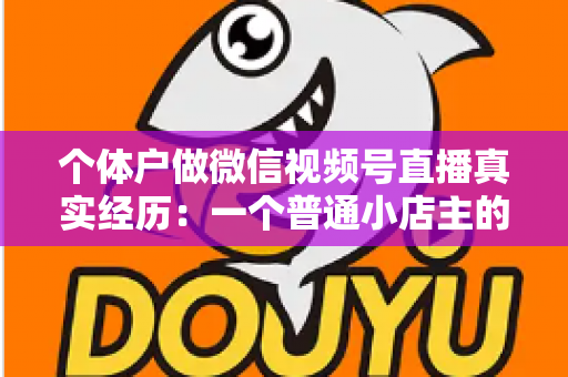 个体户做微信视频号直播真实经历：一个普通小店主的三个月实战全记录与避坑指南
