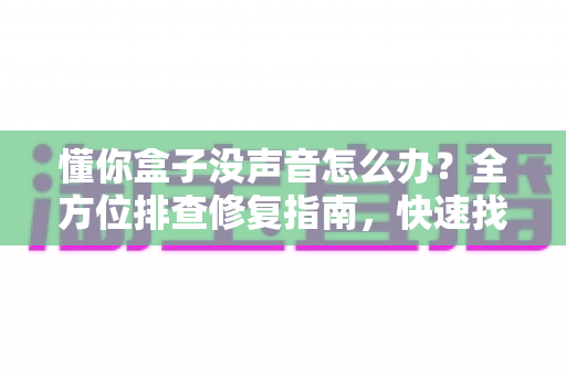 懂你盒子没声音怎么办？全方位排查修复指南，快速找回清晰音效